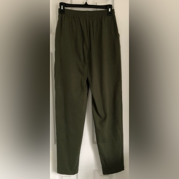 Khaki Straight Leg Sweatpants With Pockets - Picture 2 of 10